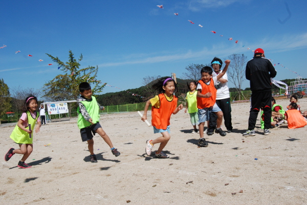 청명한 가을하늘아래 만국기가 펄럭이는 가운데 관내 초등학교 운동장에서는 꿈나무들의 한마당 잔치인 가을운동회가 한창이다. 청군ㆍ백군으로 나뉘어 목이 터져라 응원하는 어린 학생들의 모습에서 지난 학창시절의 운동회를 떠올려본다. 사진은 지난 달 28일 결성초등학교(교장 복기헌)에서 열린 '결성교육가족 한마음 큰잔치'에서 400m 이어달리기를 하고 있는 저학년 학생들의 다부진 모습.