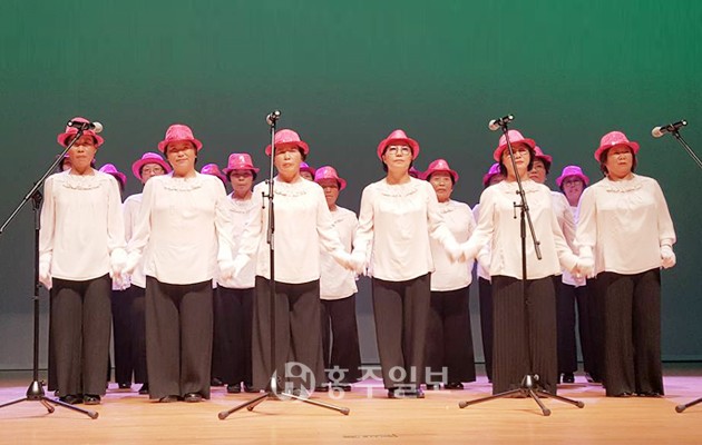 홍성군민들이 한 해 동안 갈고 닦은 기량을 마음껏 발휘하는 ‘홍성군 주민자치센터 발표회’가 지난 6일 홍주문화회관 대공연장에서 열렸다. 이날 행사에는 11개 읍·면 주민자치센터 참가자들이 노래, 풍물, 난타, 댄스스포츠 등 직접 준비한 다채로운 공연을 선보여 눈길을 끌었다.
