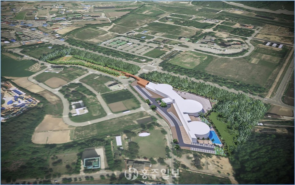 덕산온천 휴양마을 ‘수힐링센터’의 조감도.