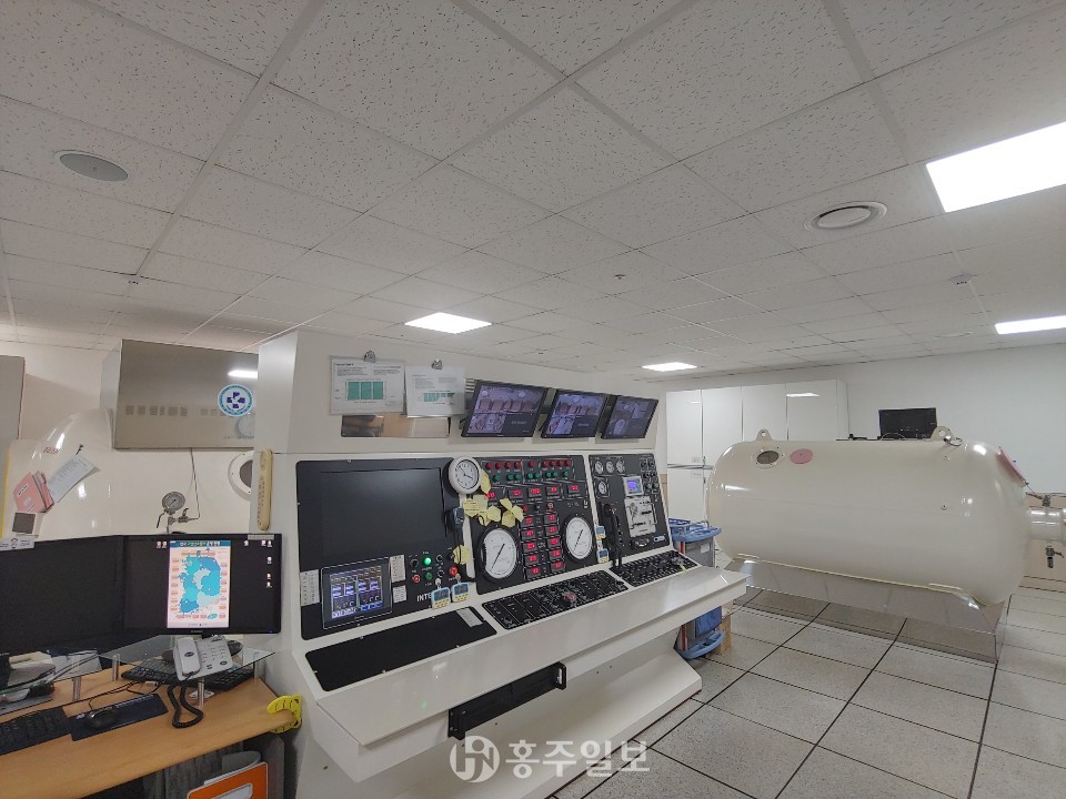 홍성의료원의 고압산소치료센터.