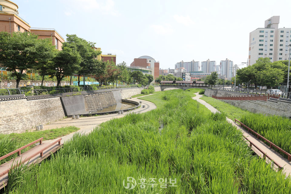 안성 금석천은 그린시티 공모에서 대통령상을 수상했다.
