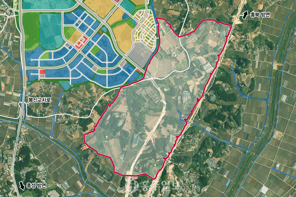 내포신도시 국가첨단산업단지 위치도.