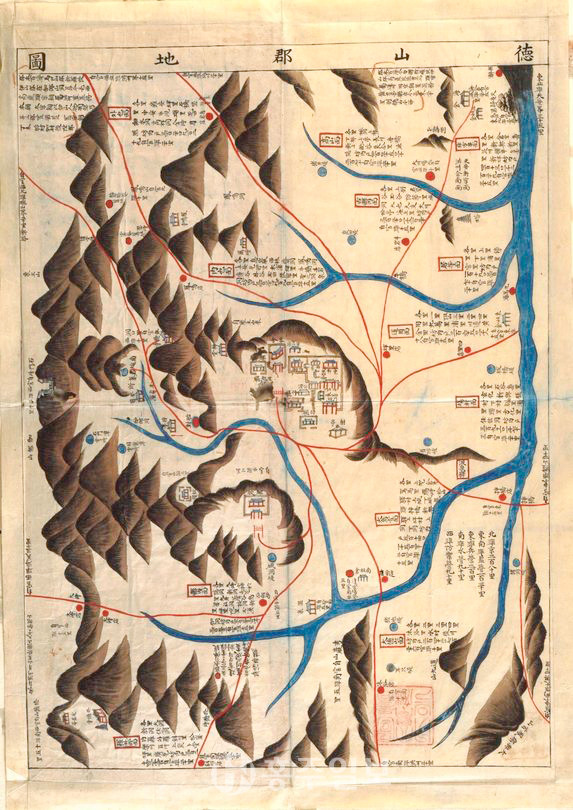 옛 덕산군 지도.