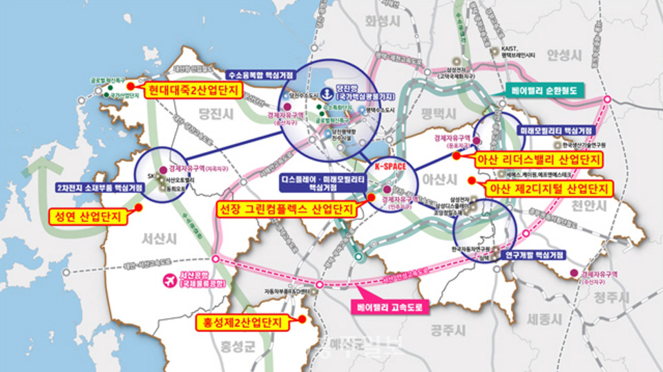 올해 승인을 추진하는 6개 산단 위치도.