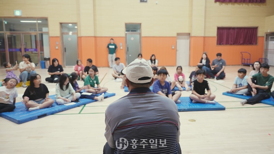 신당초등학교의 캠핑 데이에 실시된 따뜻한 말 한마디 나누기