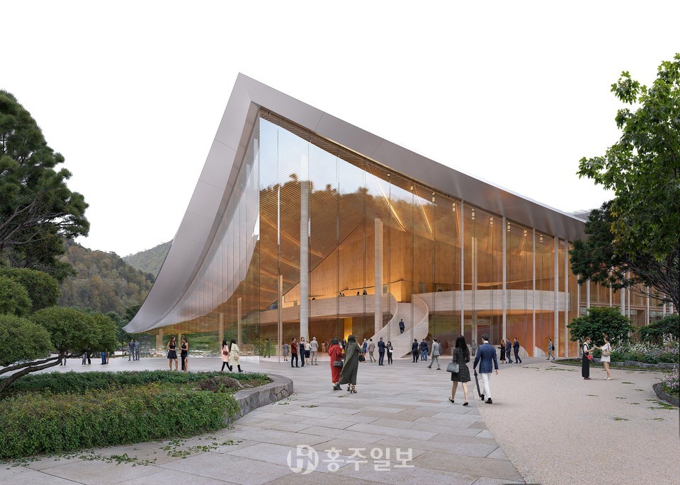 24일 충청남도가 발표한 충남예술의전당의 설계 당선작 투시도