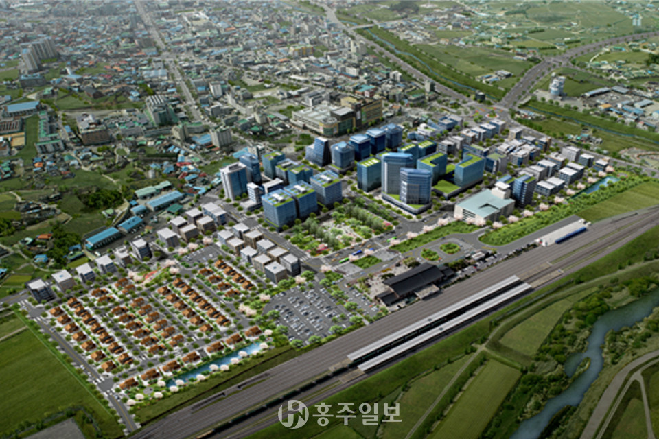 홍성역세권 도시개발사업 조감도.