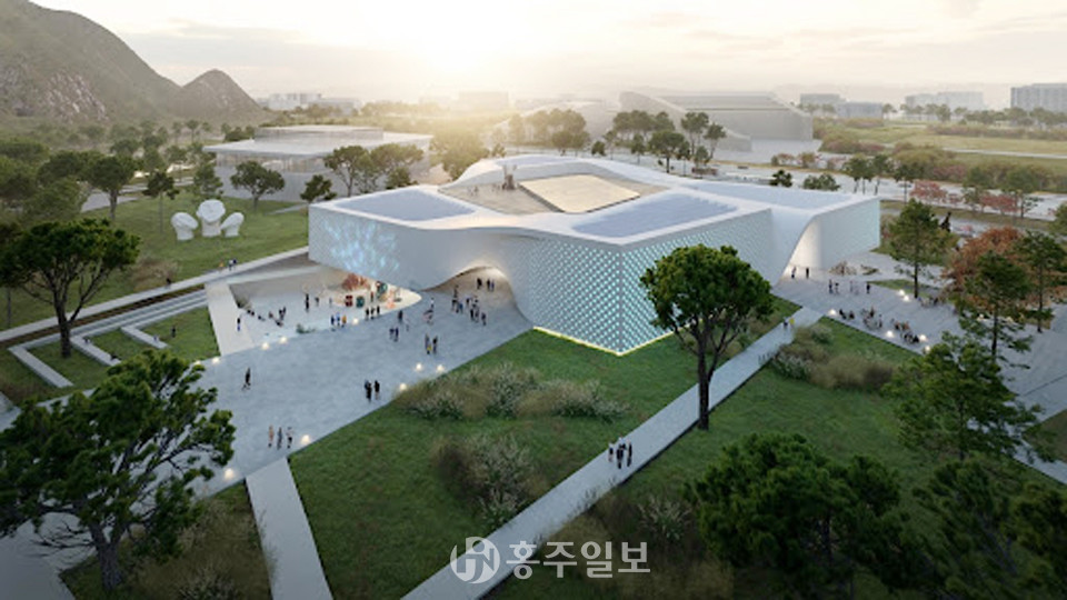 충남도립미술관 조감도.