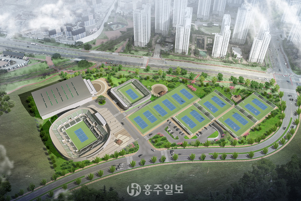 충남국제테니스장(가칭) 조감도.