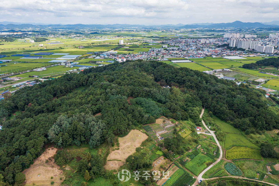 논산 황화대 동학농민군 전투지 전경.