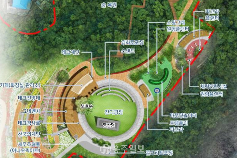 옹암숲공원 조감도.