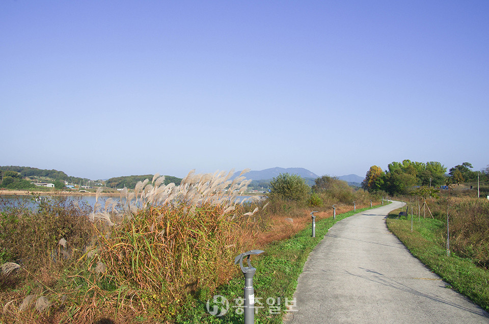 홍양저수지 전경.