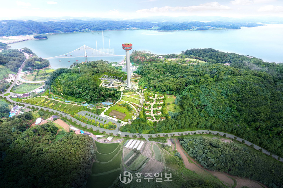 오는 7월 개장을 앞두고 있는 예당호 착한농촌체험세상 조감도.<br>