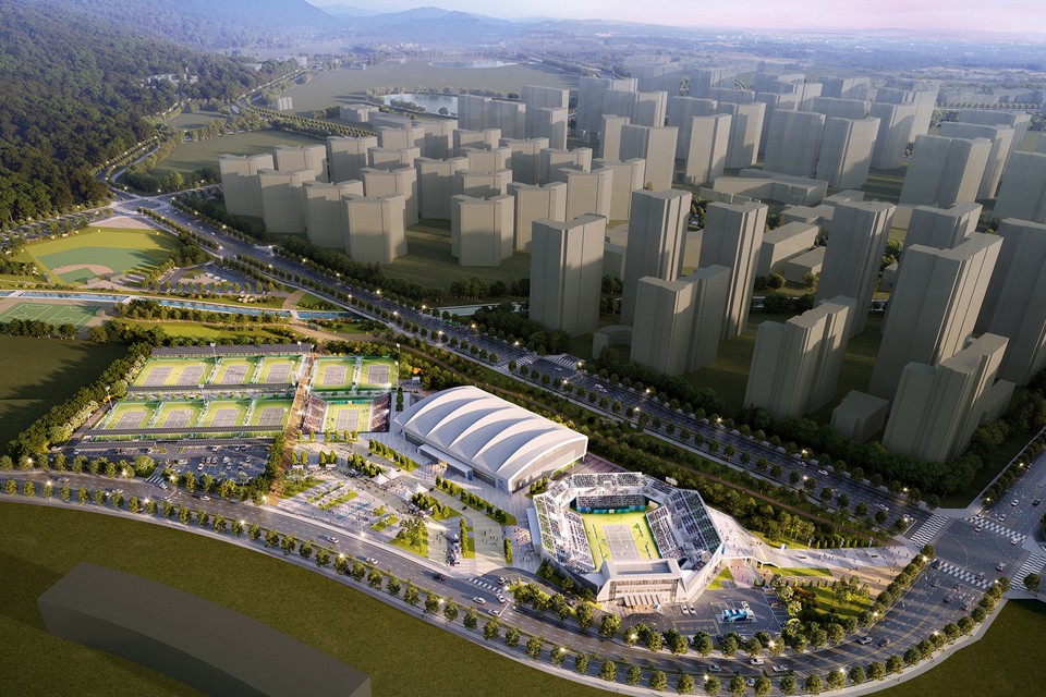 충남국제테니스장 조감도.